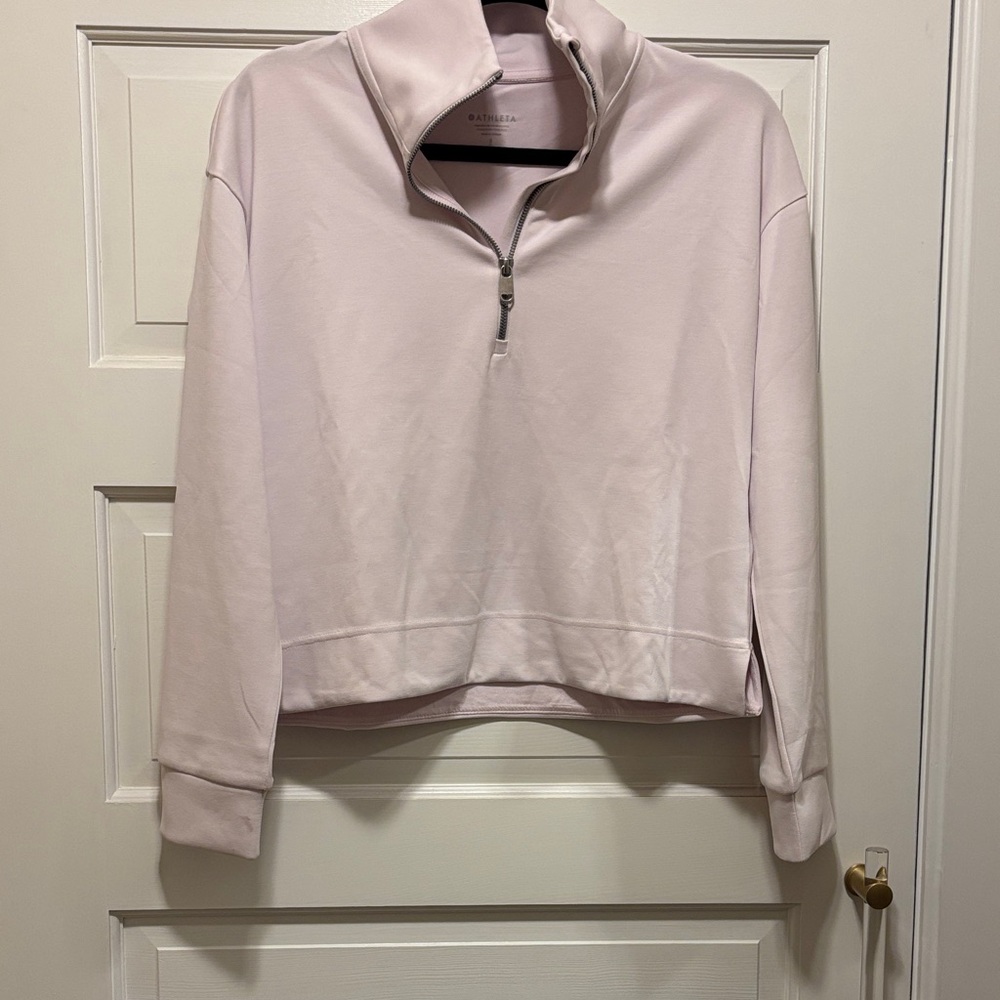 Athleta Peach Quarter-Zip Pullover